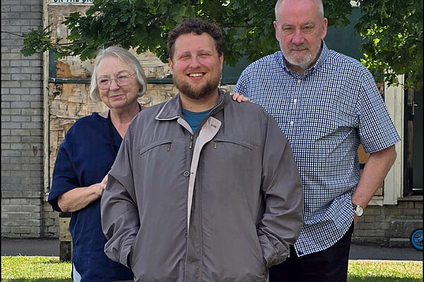 Will (middle), Penny (left), and Richard (right) at Stannington Pavilion