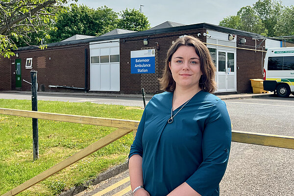 Sophie Crossthorn at Batemoor Ambulance Station